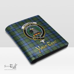 Scottish MacLaren Ancient Clan Crest Tartan Mens Leather Wallet Tartan Wallet