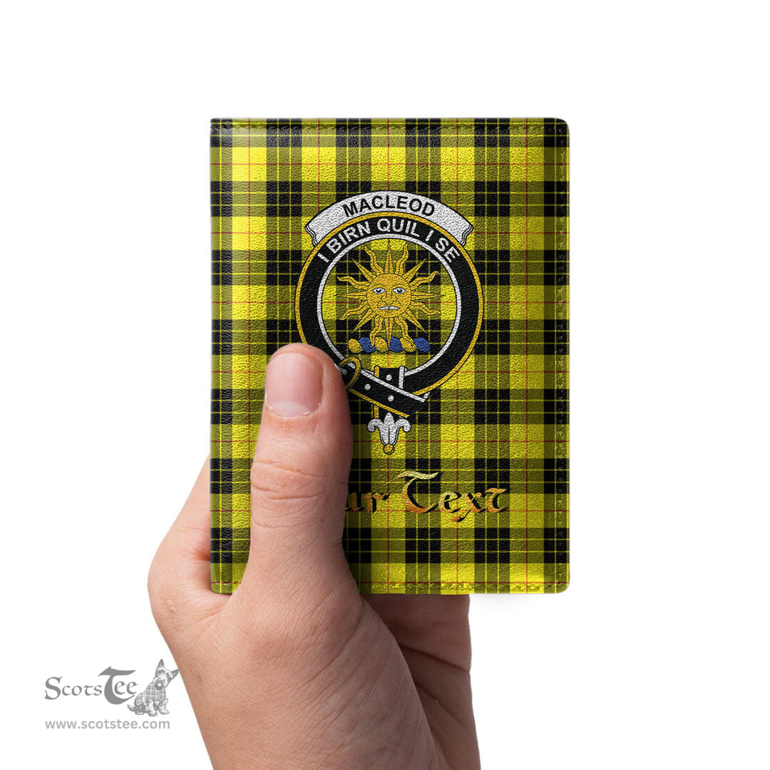 Scottish MacLeod of Lewis Modern Clan Crest Tartan Mens Leather Wallet Tartan Wallet