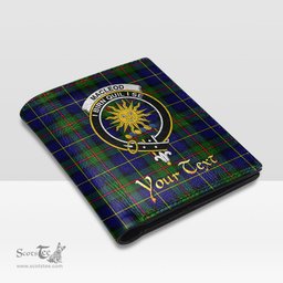 Scottish MacLeod of Harris Modern Clan Crest Tartan Mens Leather Wallet Tartan Wallet