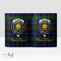 Scottish MacLeod of Harris Modern Clan Crest Tartan Mens Leather Wallet Tartan Wallet