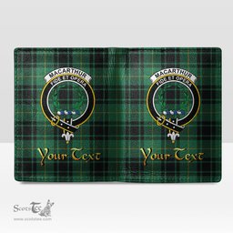 Scottish MacArthur Ancient Clan Crest Tartan Mens Leather Wallet Tartan Wallet
