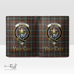 Scottish Murray of Atholl Weathered Clan Crest Tartan Mens Leather Wallet Tartan Wallet