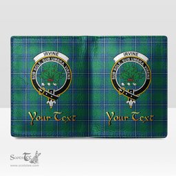 Scottish Irvine Ancient Clan Crest Tartan Mens Leather Wallet Tartan Wallet