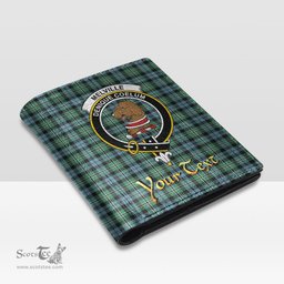Scottish Melville Clan Crest Tartan Mens Leather Wallet Tartan Wallet
