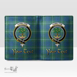 Scottish Hamilton Hunting Ancient Clan Crest Tartan Mens Leather Wallet Tartan Wallet