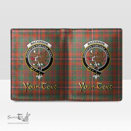 Scottish MacKinnon Ancient Clan Crest Tartan Mens Leather Wallet Tartan Wallet