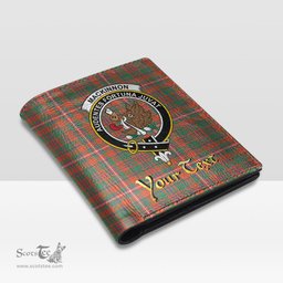 Scottish MacKinnon Ancient Clan Crest Tartan Mens Leather Wallet Tartan Wallet