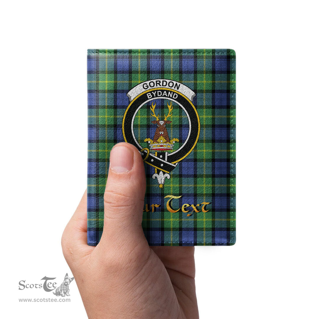 Scottish Gordon Old Ancient Clan Crest Tartan Mens Leather Wallet Tartan Wallet