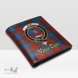 Scottish Mar Clan Crest Tartan Mens Leather Wallet Tartan Wallet