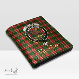 Scottish Pollock Modern Clan Crest Tartan Mens Leather Wallet Tartan Wallet