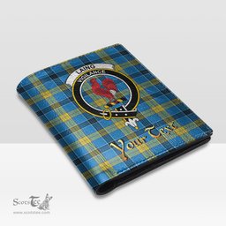 Scottish Laing Clan Crest Tartan Mens Leather Wallet Tartan Wallet