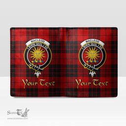 Scottish MacLeod of Raasay Clan Crest Tartan Mens Leather Wallet Tartan Wallet