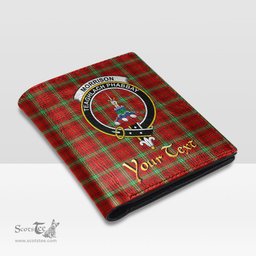 Scottish Morrison Red Modern Clan Crest Tartan Mens Leather Wallet Tartan Wallet