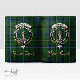 Scottish Henderson Modern Clan Crest Tartan Mens Leather Wallet Tartan Wallet
