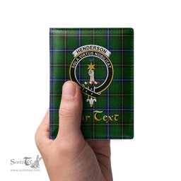 Scottish Henderson Modern Clan Crest Tartan Mens Leather Wallet Tartan Wallet
