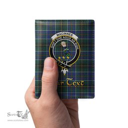 Scottish MacInnes Modern Clan Crest Tartan Mens Leather Wallet Tartan Wallet