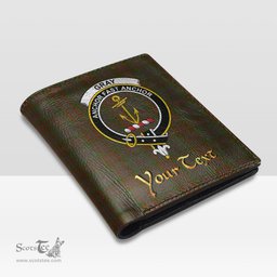 Scottish Gray Clan Crest Tartan Mens Leather Wallet Tartan Wallet