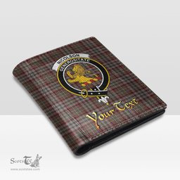 Scottish Nicolson Hunting Weathered Clan Crest Tartan Mens Leather Wallet Tartan Wallet