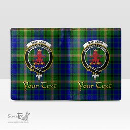 Scottish Maitland Clan Crest Tartan Mens Leather Wallet Tartan Wallet