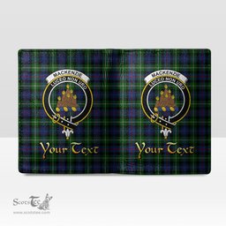 Scottish MacKenzie Modern Clan Crest Tartan Mens Leather Wallet Tartan Wallet