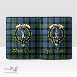 Scottish MacKay Ancient Clan Crest Tartan Mens Leather Wallet Tartan Wallet