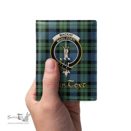Scottish MacKay Ancient Clan Crest Tartan Mens Leather Wallet Tartan Wallet
