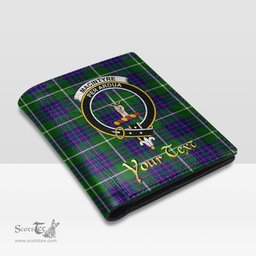 Scottish MacIntyre Hunting Modern Clan Crest Tartan Mens Leather Wallet Tartan Wallet