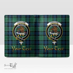 Scottish Graham of Menteith Ancient Clan Crest Tartan Mens Leather Wallet Tartan Wallet