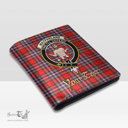 Scottish MacFarlane Modern Clan Crest Tartan Mens Leather Wallet Tartan Wallet