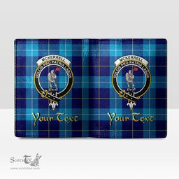 Scottish McKerrell Clan Crest Tartan Mens Leather Wallet Tartan Wallet