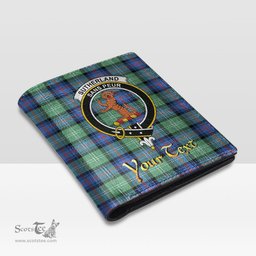 Scottish Sutherland Old Ancient Clan Crest Tartan Mens Leather Wallet Tartan Wallet
