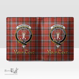Scottish Robertson Weathered Clan Crest Tartan Mens Leather Wallet Tartan Wallet