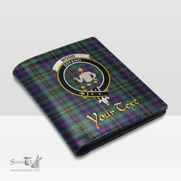Scottish Wood Modern Clan Crest Tartan Mens Leather Wallet Tartan Wallet