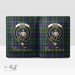 Scottish Wood Modern Clan Crest Tartan Mens Leather Wallet Tartan Wallet