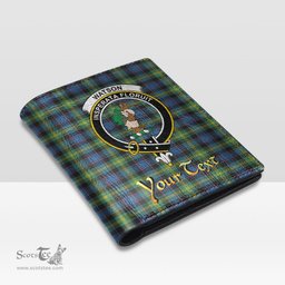 Scottish Watson Ancient Clan Crest Tartan Mens Leather Wallet Tartan Wallet