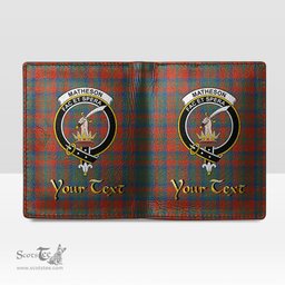 Scottish Matheson Ancient Clan Crest Tartan Mens Leather Wallet Tartan Wallet