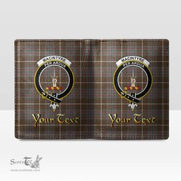 Scottish MacIntyre Hunting Weathered Clan Crest Tartan Mens Leather Wallet Tartan Wallet