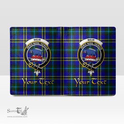 Scottish Weir Modern Clan Crest Tartan Mens Leather Wallet Tartan Wallet