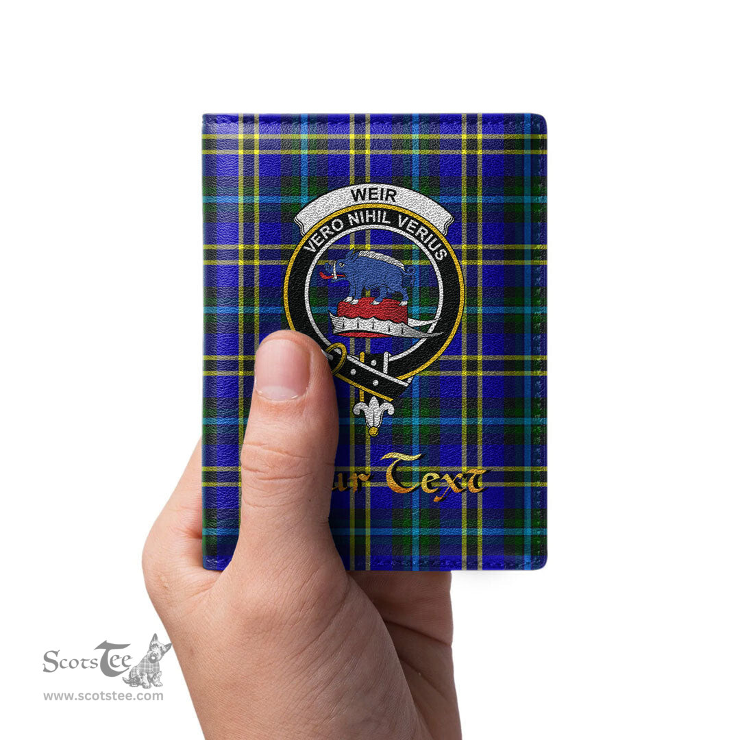 Scottish Weir Modern Clan Crest Tartan Mens Leather Wallet Tartan Wallet