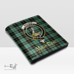 Scottish Wallace Hunting Ancient Clan Crest Tartan Mens Leather Wallet Tartan Wallet