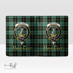 Scottish Wallace Hunting Ancient Clan Crest Tartan Mens Leather Wallet Tartan Wallet