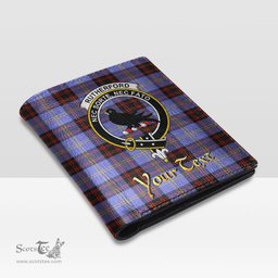 Scottish Rutherford Clan Crest Tartan Mens Leather Wallet Tartan Wallet