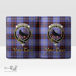 Scottish Rutherford Clan Crest Tartan Mens Leather Wallet Tartan Wallet