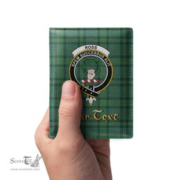 Scottish Ross Hunting Ancient Clan Crest Tartan Mens Leather Wallet Tartan Wallet