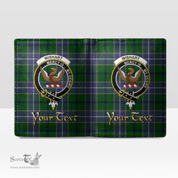 Scottish Wishart Hunting Modern Clan Crest Tartan Mens Leather Wallet Tartan Wallet