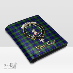 Scottish Sempill Modern Clan Crest Tartan Mens Leather Wallet Tartan Wallet