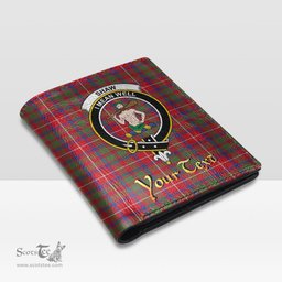 Scottish Shaw Red Modern Clan Crest Tartan Mens Leather Wallet Tartan Wallet
