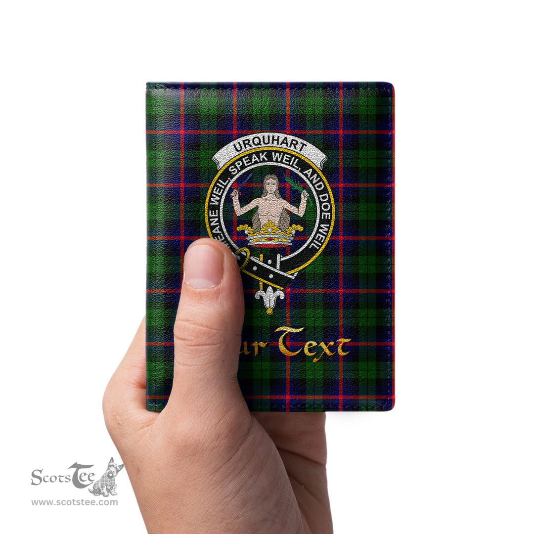 Scottish Urquhart Modern Clan Crest Tartan Mens Leather Wallet Tartan Wallet