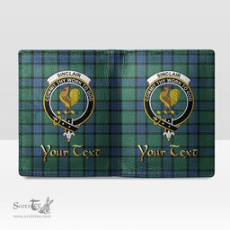 Scottish Sinclair Hunting Ancient Clan Crest Tartan Mens Leather Wallet Tartan Wallet