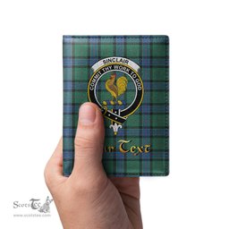 Scottish Sinclair Hunting Ancient Clan Crest Tartan Mens Leather Wallet Tartan Wallet